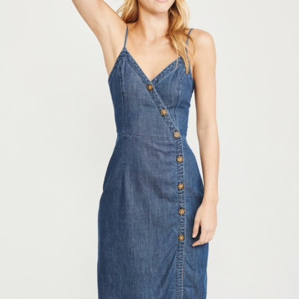 Abercrombie & Fitch Chambray Denim with Side Slit